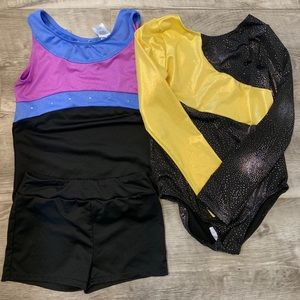 2 Girls gymnastic leotards